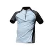 Ropa Deportiva Transfronteriza para Hombre con Media Cremallera y Cuello Alto de Seda Helada Secado Rápido Manga Corta para Correr Verano Entrenamiento Deportivo Ropa de Tenis
