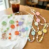 Nuevo Lanyard para Teléfono Color Dopamina Bloque de Color Acrílico con Cuentas Lindo Lanyard Anti-pérdida Encanto para Funda de Teléfono