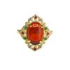 Anel de Âmbar Natural Aiyu Anel de Âmbar Sangue Estilo Étnico Fábrica de Joias Atacado e Entrega S3122102