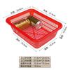 Cesta de Verduras Cesta de Plástico Marco Rectangular Pequeña Lavado Comercial Almacén Distribución Drenaje Blanco Engrosado Almacenamiento Malatang