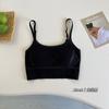 Cuello redondo simple, Hermosa tira trasera, Ropa interior para mujer, Copa fija sin aro de acero, Estilo de longitud media transpirable y cómodo para mujer