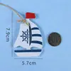 Corda de Cânhamo Decorativa DIY Mediterrânea Pequeno Pingente Criativo Mini Decoração de Parede Acessórios Feitos à Mão Barco de Pesca Âncora Pingente para Jardim de Infância
