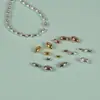 Prata Esterlina S925 Contas de Prata Oliva Pulseira DIY Feita à Mão Colar Acessórios de Contas Cordão de Pérola Acessórios de Conexão de Contas
