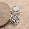 Colgante de Aleación de Plata Antigua de 28X24Mm 4.5g Colgante de Ganesha, Dios Hindú de la Riqueza Zakka
