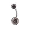 Piercing para ombligo de bola acrílica multicolor transfronterizo, anillo para ombligo de chocolate sedoso, calibre 14g, barra de acero inoxidable para perforación, hebilla para ombligo