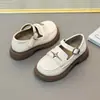 Zapatos de Cuero para Niños 2025 Primavera y Otoño Nuevo Estilo Zapatos Negros de Princesa Estilo Británico para Niñas Niños Medianos y Grandes Suela Suave Zapatos Individuales Mocasines