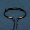 Cuerda de mano tejida a mano semiacabada de trenza simple de cuatro hebras, cuentas de transferencia de oro duro, cuerda para pulsera DIY sin tejer para hombres y mujeres