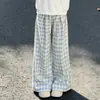 Conjunto Informal de Dos Piezas Estilo Coreano para Niñas de Primavera y Otoño: Pantalones de pierna ancha a cuadros y sudadera, atuendo elegante para niños mayores, ropa de otoño