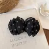 Presilha de banana floral de chifre francês suave para mulheres, novo estilo retrô coreano, elástico de cabelo não danifica para rabos de cavalo, clipe vertical elegante