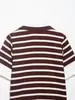 Comercio Exterior de Amazon Transfronterizo 2026 Ropa de Mujer Más Vendida Camisa Polo Rayada Bloque de Color Estilo Universitario Retro Manga Corta