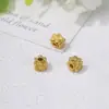 Conjunto Ouro de Areia que Preserva a Cor com Contas de Seis Palavras de Diamante Acessórios para Pulseira DIY Acessórios de Contas para Colar Joias de Diamante