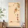 Nueva pintura decorativa de pared moderna, minimalista y elegante para entrada, pasillo y sala de estar, con motivos de flor de ciruelo y bambú sobre lienzo de madera maciza