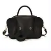 Nova bolsa de ombro feminina fofa em formato de elefante transfronteiriça, bolsa de mão em couro PU, bolsa transversal, bolsa pequena de desenho animado multicolorida
