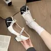 Calzado formal a juego preferido para mujer, zapatos de tacón cuadrado Mary Janes con tacón grueso 2026, ambiente exquisito de cadena y lazo