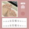 J241-280 usar uñas postizas para uñas de los pies chicas calientes espejo hielo a través de taladro de destello fino transfronterizo uñas postizas al por mayor