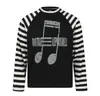 Beijie Moda Masculina 2026 Outono Nova Camiseta de Manga Longa Raglan Listrada para Homens e Mulheres Top Casual Estampado
