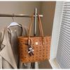 Bolsa Tote Casual de Gran Capacidad para Mujer 2025 Nuevo Elegante Bolso de Mano Estampado Estudiante Universitaria Bolsa para Commuter de las Ocho de la Mañana