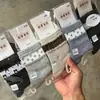 Calcetines Nuevos de Media Pantorrilla para Otoño e Invierno, Calcetines Deportivos, Letras Color Café Gracia, Mismo Color, Cómodos y Transpirables, Venta al por Mayor por Fabricante
