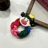Diadema de Banda para el Cabello Trenzada de Color de Personaje de Dibujos Animados Diadema para Mujer Banda Elástica Alta Cuerda para Cola de Caballo Alta Banda de Goma Bola de Goma para Atar Adorno para la Cabeza