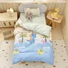 Jardín de Infancia Clase A Juego de Tres Piezas para la Siesta de Algodón Puro Juego de Ropa de Cama Infantil de Dibujos Animados Juego de Seis o Siete Piezas de Algodón Puro con Relleno de Almohada