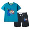 Conjunto de Verão Rainbow Friends para Meninos 2023 Novo Conjunto Casual Infantil de Duas Peças com Shorts de Manga Curta Fino