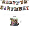 Banner de Festa de Aniversário Zootopia 2 Decorações Tecido de Fundo Zootopia Enfeites Pendurados Espirais Bandeiras Balões