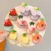 Coloridos pasadores de pelo de pulgar estilo coreano para niños y niñas, lindas diademas, dulces cordones para el pelo de niños, gomas elásticas de alta elasticidad, accesorios para el pelo