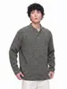 Ropa para Hombre LKTM 26AW Estilo Old Money Sudadera Desestructurada de Cuello Henley para Hombre y Mujer Corte Holgado Elástica Resistente a las Arrugas Top Casual