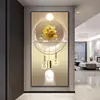Pintura Colgante de Porcelana de Cristal para Recibidor, Pintura Decorativa con Acabado de Alta Gama, Diseño de Ciervo de Lujo Ligero para Pasillo y Vestíbulo, Decoración del Hogar, Suministrado Exclusivamente por la Empresa