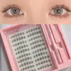 Kit de Cílios Postiços Transfronteiriços, Cílios Postiços de Girassol, Tridimensional, Raízes Transparentes, Cílios Postiços Longos e Enrolados, Maquiagem de Beleza Coreana