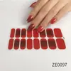 ZE Película de esmalte en gel impermeable estilo europeo y americano sin curado completo en gel, pegatina completa, contraste floreciente, primavera y verano, pegatina para uñas, papel de pegatina para uñas