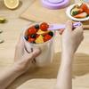 Copo de Frutas com Garfo Portátil com Tampa para Escritório Estudantes Café da Manhã Saladeira Copo de Aveia Caixa Conservadora