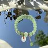 Pulsera Año Nuevo del Dragón 2024 para Mujer Pulsera Imitación Cinabrio Bollo de Dragón Nuevo Estilo Chino Joyería Estilo Chino Año del Dragón