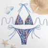 Nuevo Bikini de Dos Piezas Dividido Transfronterizo Europeo y Americano Sexy y Moderno Traje de Baño para Vacaciones en la Playa Transfronterizo