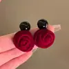 Artículos de Liquidación de Año Nuevo~ Pendientes de Pétalos Rojos, Modernos y Versátiles, Pendientes de Lujo Ligero y de Gama Alta para Mujer, Estilo Nicho