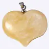 Colgante Corazón de Cristal Natural Corazón de Melocotón Moda Europea y Americana Collar Accesorios para Collares Exportación de Joyería para Ebay Amazon