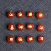 Ágata Roja Perlas Sueltas Zodiaco Perlas Redondas Año del Rata Pulsera de Año de Nacimiento Accesorios diy Estrella Luna Bodhi Accesorios
