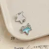 Colgante de Estrella de Cinco Puntas Colorido de Ensueño con Incrustación Completa y Estrellas Alrededor, Pendientes, Pulseras y Accesorios de Collar Exquisitos Hechos a Mano con Cuentas para DIY