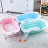 Bañera Plegable para Bebé Bañera Infantil para Niños Sentarse para Recién Nacidos Niños Bañera de Plástico