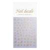 Pegatinas de uñas con copos de nieve navideños, transfronterizas, japonesas, láser, plateadas, blancas, de invierno, huecas, con forma de copo de nieve, joyería