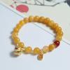 Pulsera de cuentas de calabaza de jade dorado natural al por mayor pulsera para hombres y mujeres ventas directas de fábrica