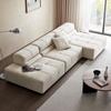 Moderno italiano creme estilo sofá módulo estilo nórdico simples pequeno apartamento sala de estar concubina tecido fosco