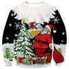 Sudadera Popular Navideña de Cuello Redondo para Otoño e Invierno de Amazon Transfronteriza Casual Holgada para Hombre y Mujer Sudadera Tipo Suéter Estampado 3D