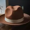Venda Quente Transfronteiriça Estilo Europeu e Americano Lã Pequeno Topper Retrô Britânico Chapéu Jazz Britânico Topper Praia de Xangai Moda Chapéu de Feltro