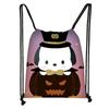 Bolsa de poliéster con cordón ajustable, nueva serie Sanrio de Halloween 2023, productos casuales de alta calidad.