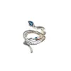 Anillo de Serpiente Topacio de Moda para Mujer Anillo Abierto Ajustable de Lujo Ligero para Hombre Fabricantes de Alta Gama