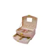 Caja de Joyería de Doble Capa con Candado para Niños Transfronteriza para Pendientes, Anillos, Collares, Caja de Almacenamiento Multifuncional de Múltiples Capas Caja de Joyería