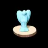 Cristal Rosa Ángel Corazón de Amor con Alas en Forma de Corazón Pieza de Decoración para el Hogar, Decoración Personalizada y Sencilla para Escritorio de Oficina
