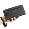 Nova Carteira Masculina Moderna com Zíper Longa com Vários Porta-Cartões Grande Capacidade Porta-Moedas Multifuncional Carteira