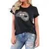 T-shirt feminina casual de manga curta com gola redonda, estampa de leopardo, soltinha, estampada, venda quente transfronteiriça AliExpress, moda versátil, primavera 2020